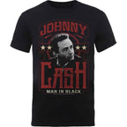 Johnny Cash Unisex Man In Black T-Shirt - Hexael