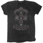 Guns N' Roses Monochrome Cross T-Shirt - Hexael