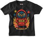 Rock Star Owl Kids T-shirt - Hexael
