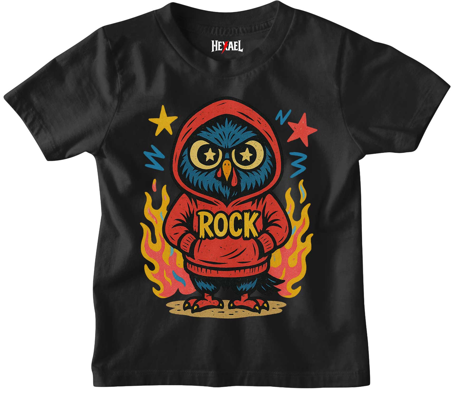 Rock Star Owl Kids T-shirt