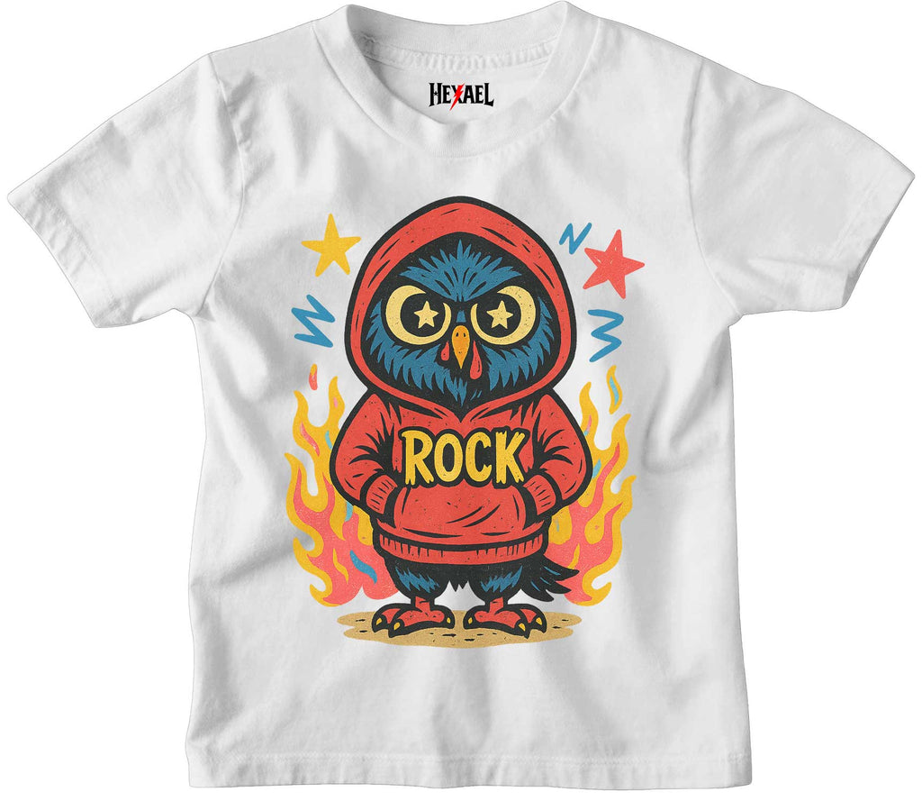 Rock Star Owl Kids T-shirt