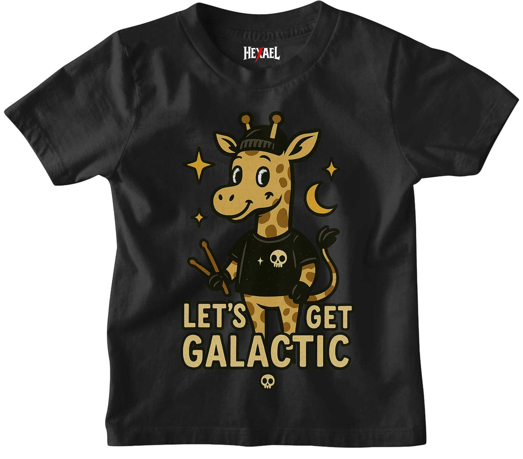 Giraffe Night Galactic Kids T-shirt