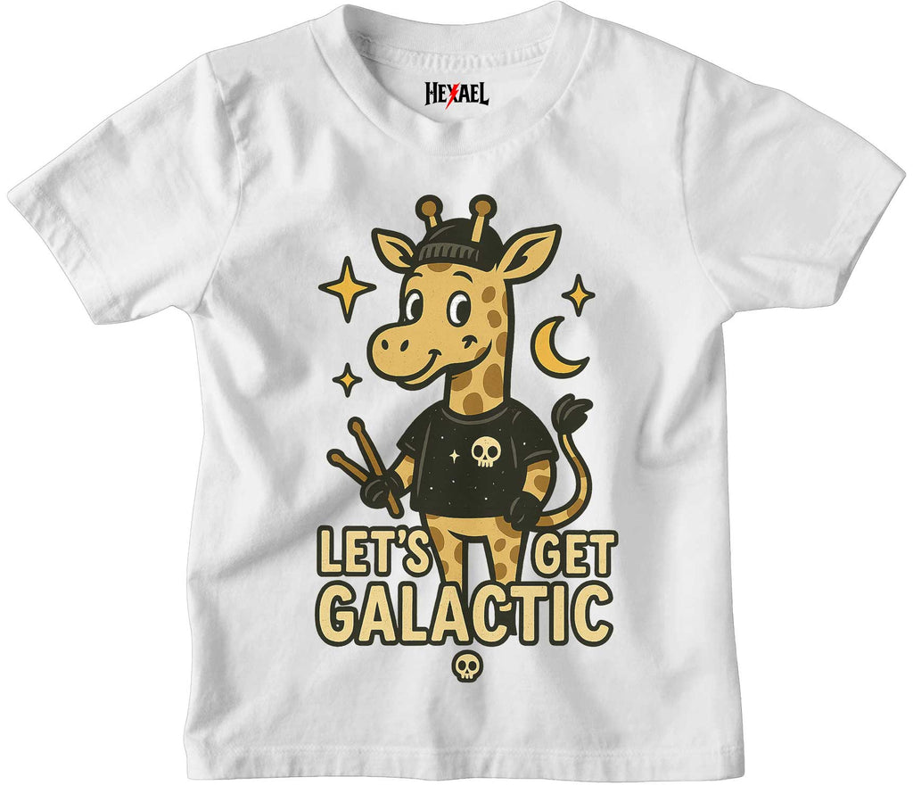 Giraffe Night Galactic Kids T-shirt