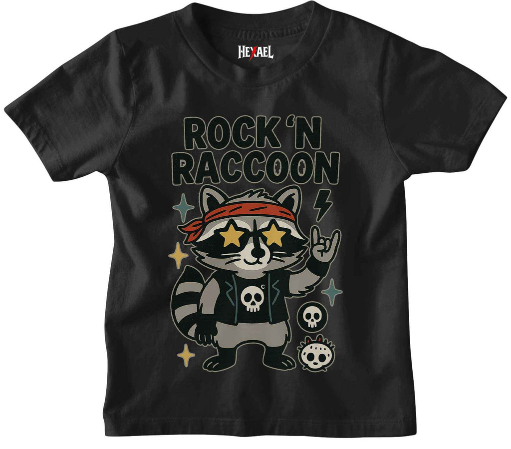 Rocking Raccoon Kids T-shirt - Hexael