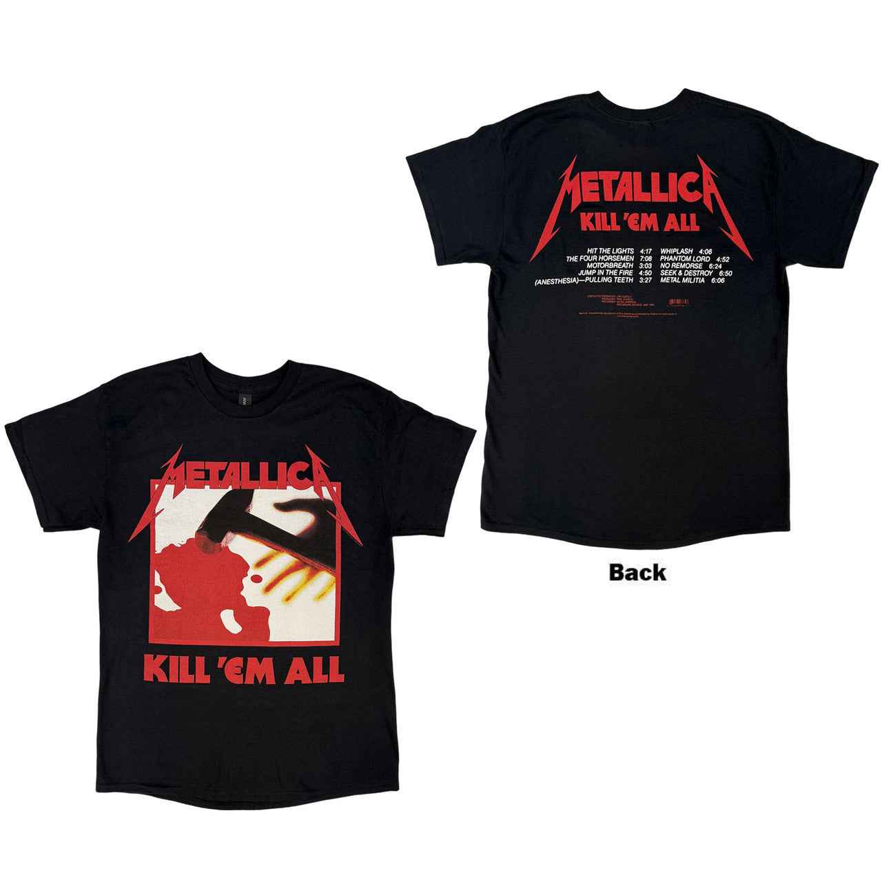 Metallica Kill 'Em All Tracks T-Shirt