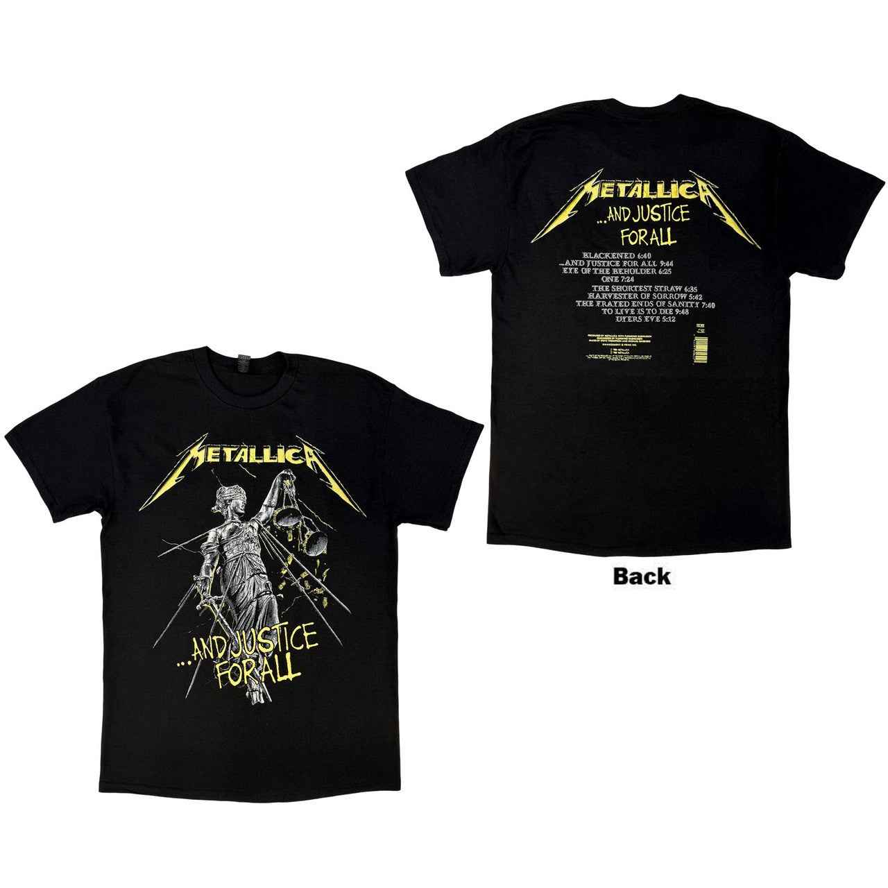 Metallica And Justice For All Tracks T-Shirt