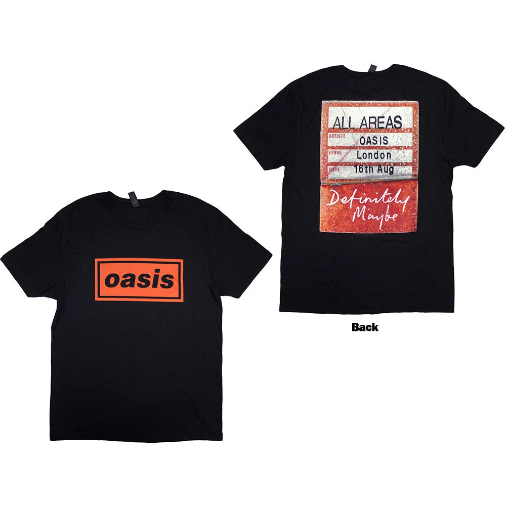 Oasis Definitely Maybe AAA Pass T-Shirt