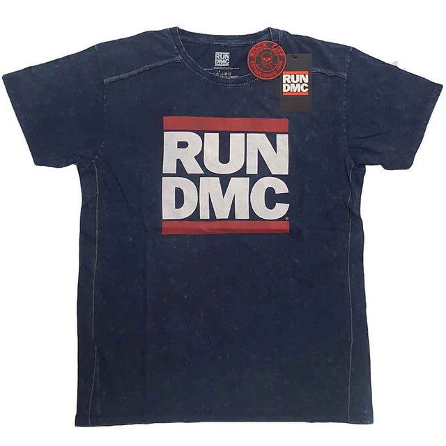 Run DMC navy washed Logo T-Shirt