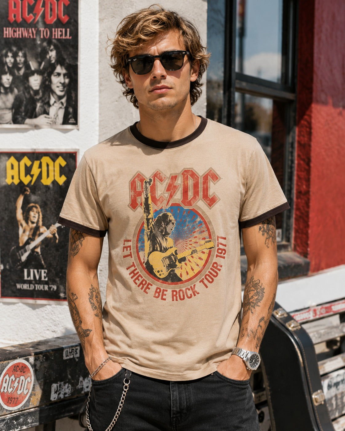 AC/DC Let There Be Rock Tour '77 Ringer T-Shirt