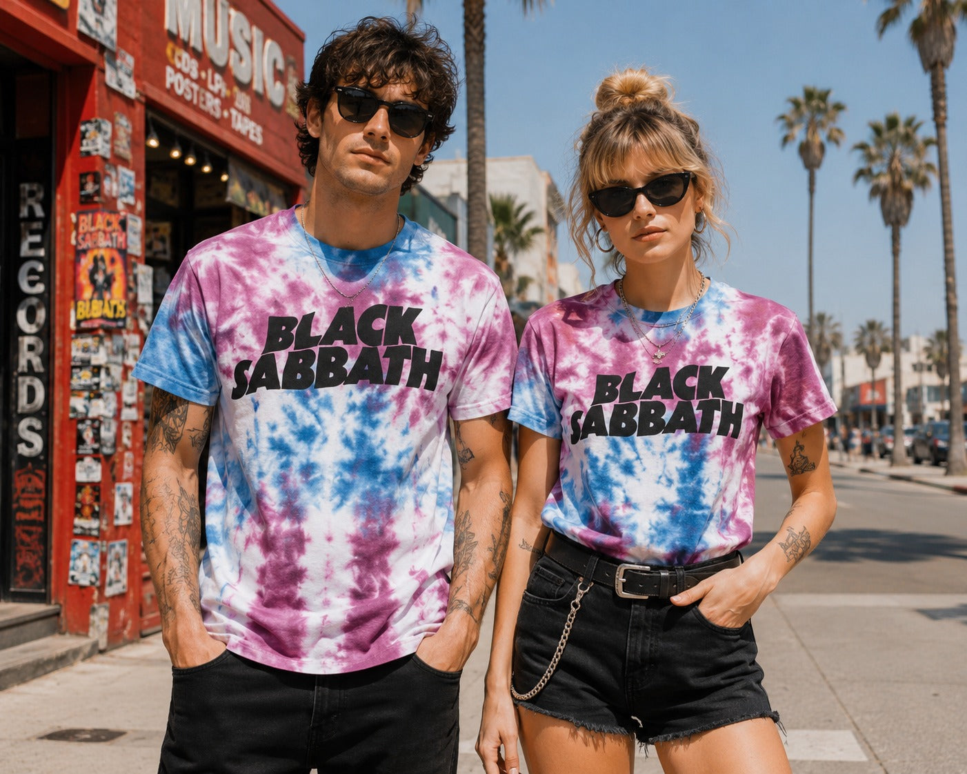 Black Sabbath Wavy Logo Dip-Dye T-Shirt