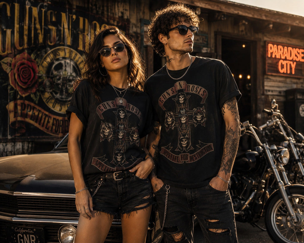 Guns N' Roses Monochrome Cross T-Shirt