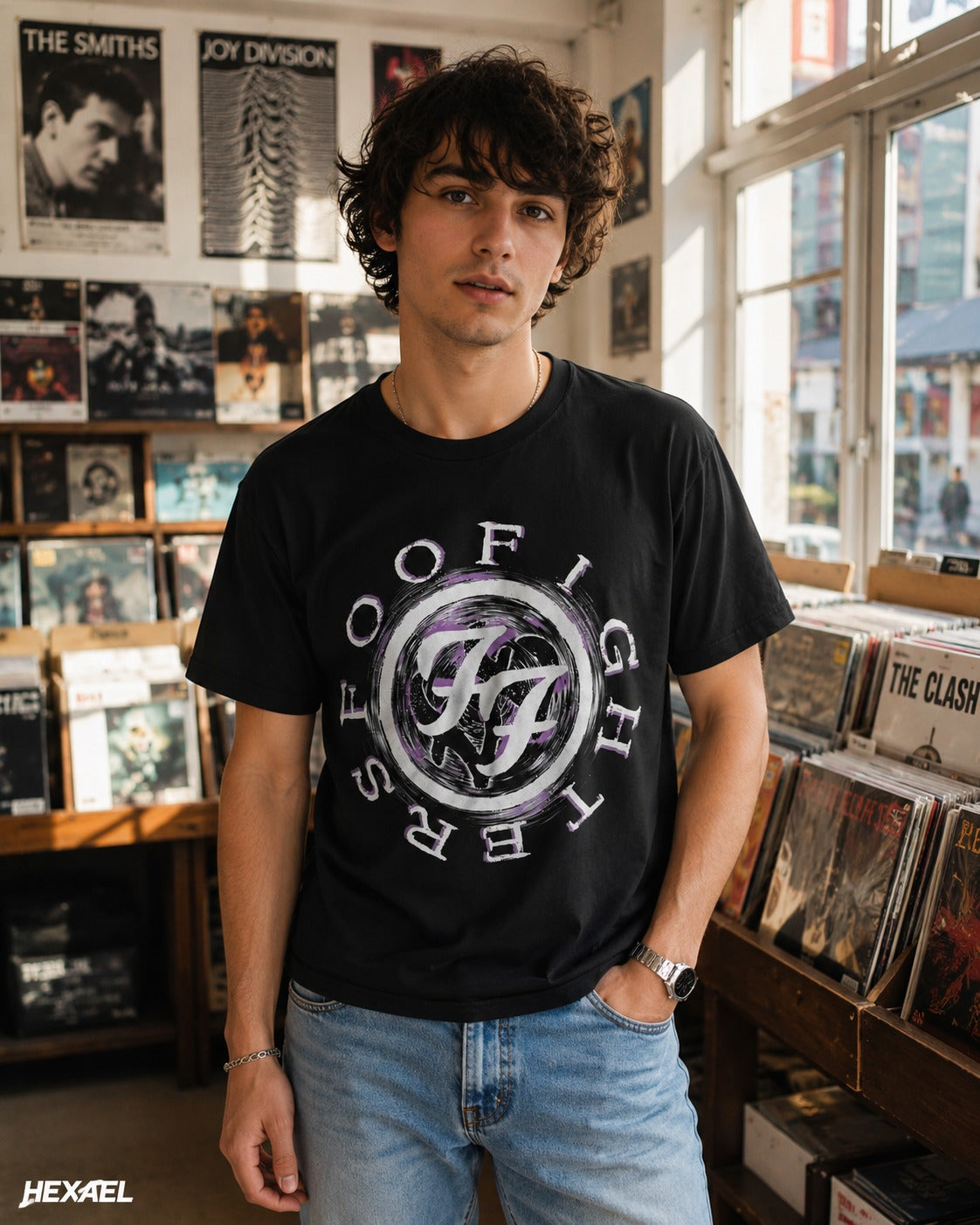 Foo Fighters Wheel Logo Shadow T-Shirt