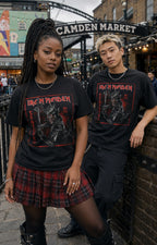 Iron Maiden Senjutsu Cover Distressed Red T-Shirt