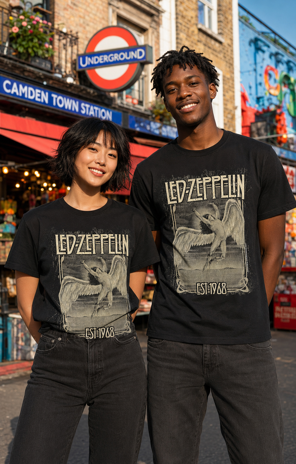 Led Zeppelin Faded Falling T-Shirt